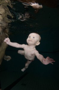 Babysim fotografering